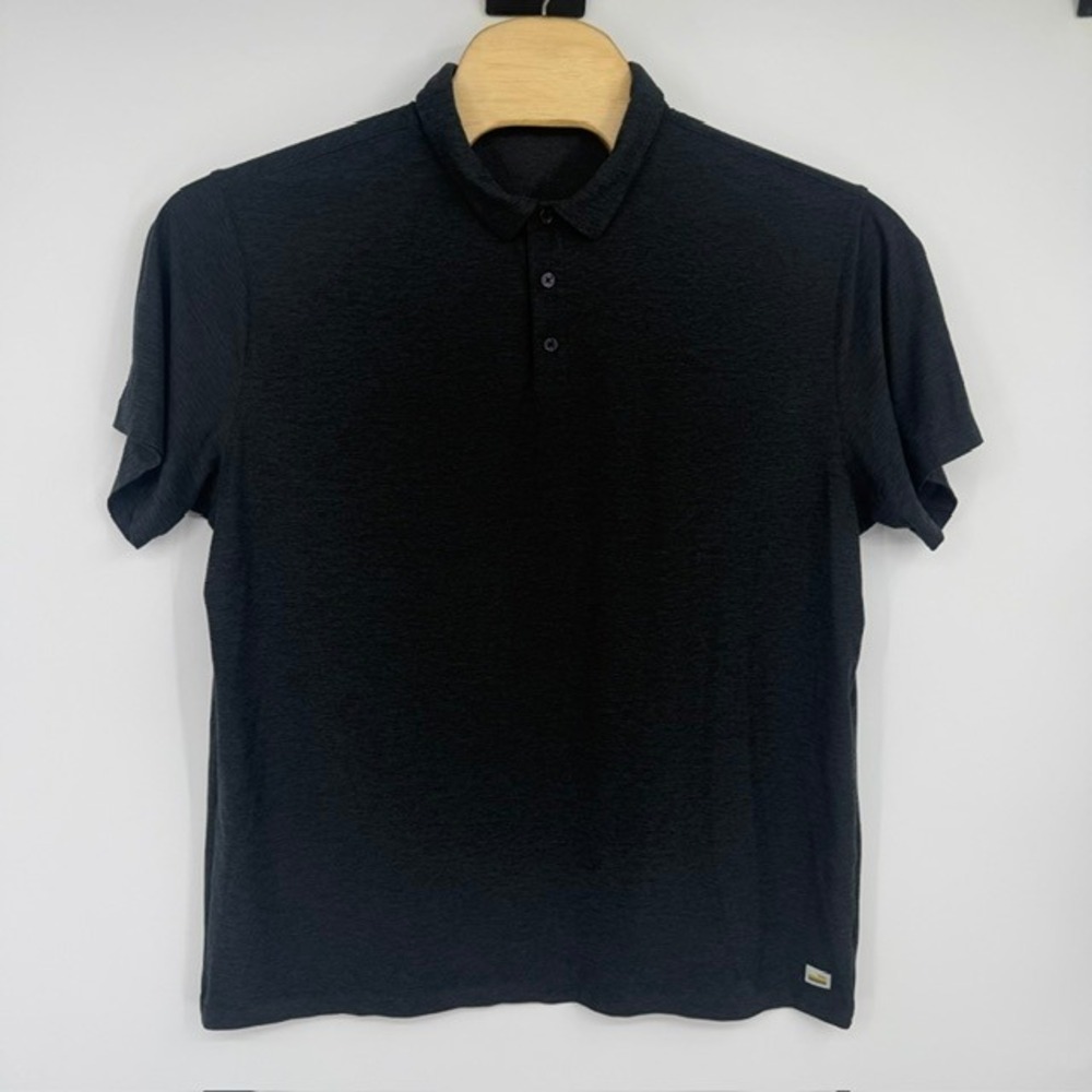 Vuori Strato Tech Polo Men's XXL Charcoal Heather Short Sleeve Performance V188